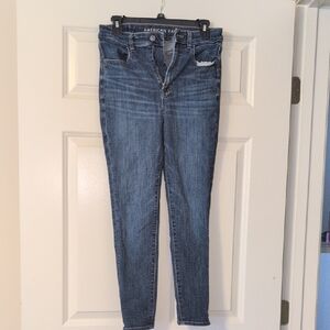American Eagle Outfitters Women's Dark Blue Skinny Jeans